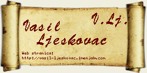 Vasil Ljeskovac vizit kartica